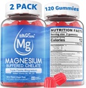 Magnesium Gummies - Triple Magnesium Complex, Magnesium Glycinate Gummies | Magnesium Glycinate, Malate, Citrate w/ D3 B6 B12, for Calm, Sleep & Muscle Cramp | High Absorption | Vegan, 2 Pack