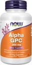 NOW Συμπληρώματα, Alpha GPC 300 mg με Bioδιαθέσιμη πηγή χολίνης, 60 κάψουλες Veg
