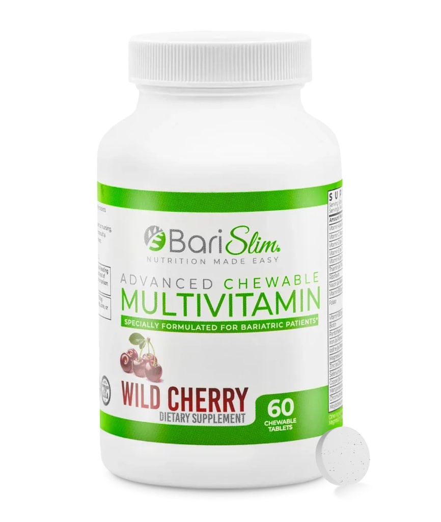 Barislim Advanced Chewable Bariatric Multivitamin Tablets - Βαριατρική Βιταμίνη και συμπλήρωμα για τη μεταβαριατρική Χειρουργική Συμπεριλαμβανομένης της γαστρικής παράκαμψης και του γαστρικού μανίκι 