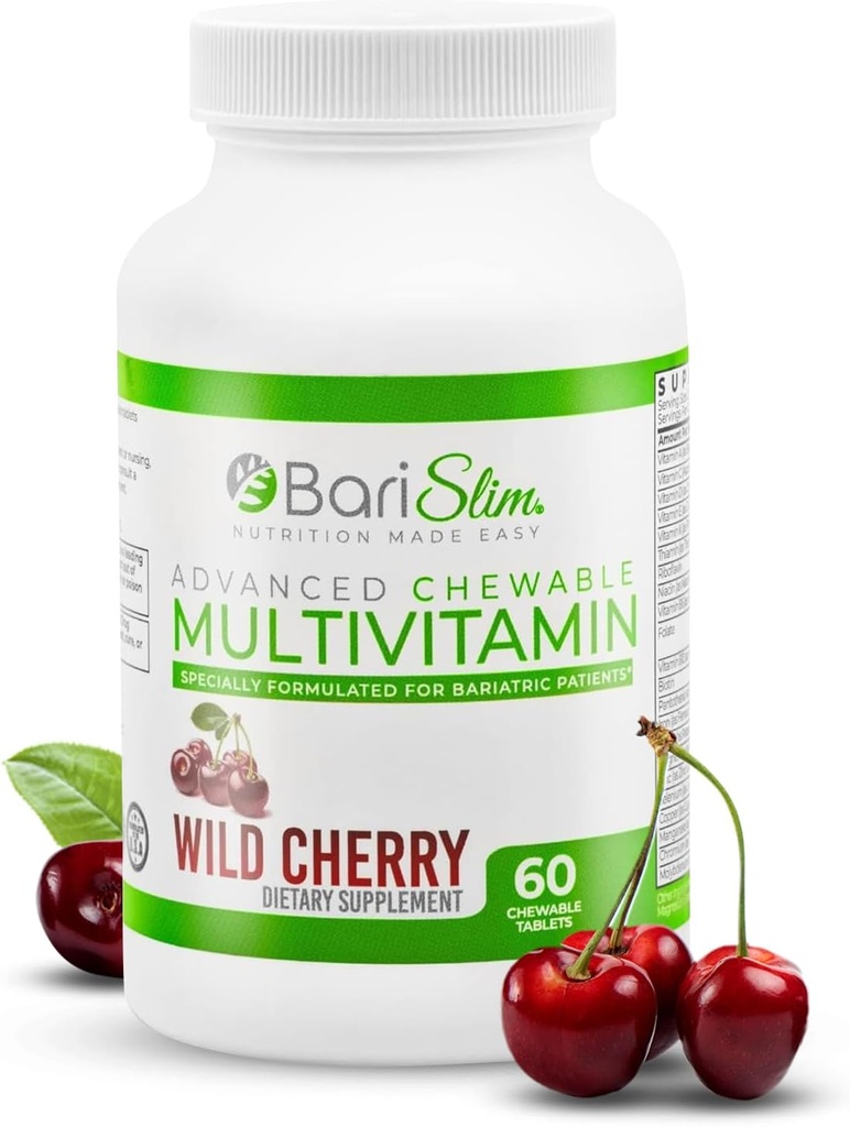 Barislim Advanced Chewable Bariatric Multivitamin Tablets - Βαριατρική Βιταμίνη και συμπλήρωμα για τη μεταβαριατρική Χειρουργική Συμπεριλαμβανομένης της γαστρικής παράκαμψης και του γαστρικού μανίκι 