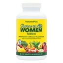 NaturesPlus Source of Life Women Multivitamin - 120 Vegetarian Tablets - Ολόκληρα τρόφιμα, ένζυμα & ορυκτά - Συνολική υγεία, ενέργεια - Χωρίς γλουτένη - 60 εξυπηρετήσεις