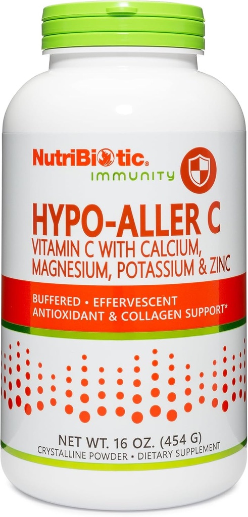 NutriBiotic - Hypo-Aller C σε σκόνη Βιταμίνη C & Ορυκτά, 16 Oz 