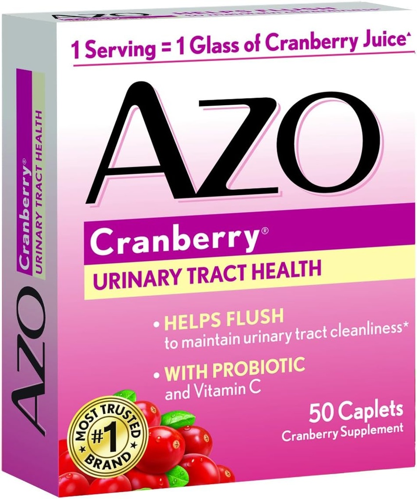 AZO Όλα τα φυσικά συμπυκνωμένα δισκία Cranberry, 50 Count (Pack of 3)