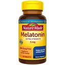 Nature Made Melatonin 5mg Tablets Extra Strength, 100% Drug Free Sleep Aid for Adults, 90 Tablets, 90 Day Supply