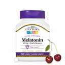 21ος αιώνας, Melatonin Quick Dissolve Tablets 10 mg, White, Cherry, 120 Count