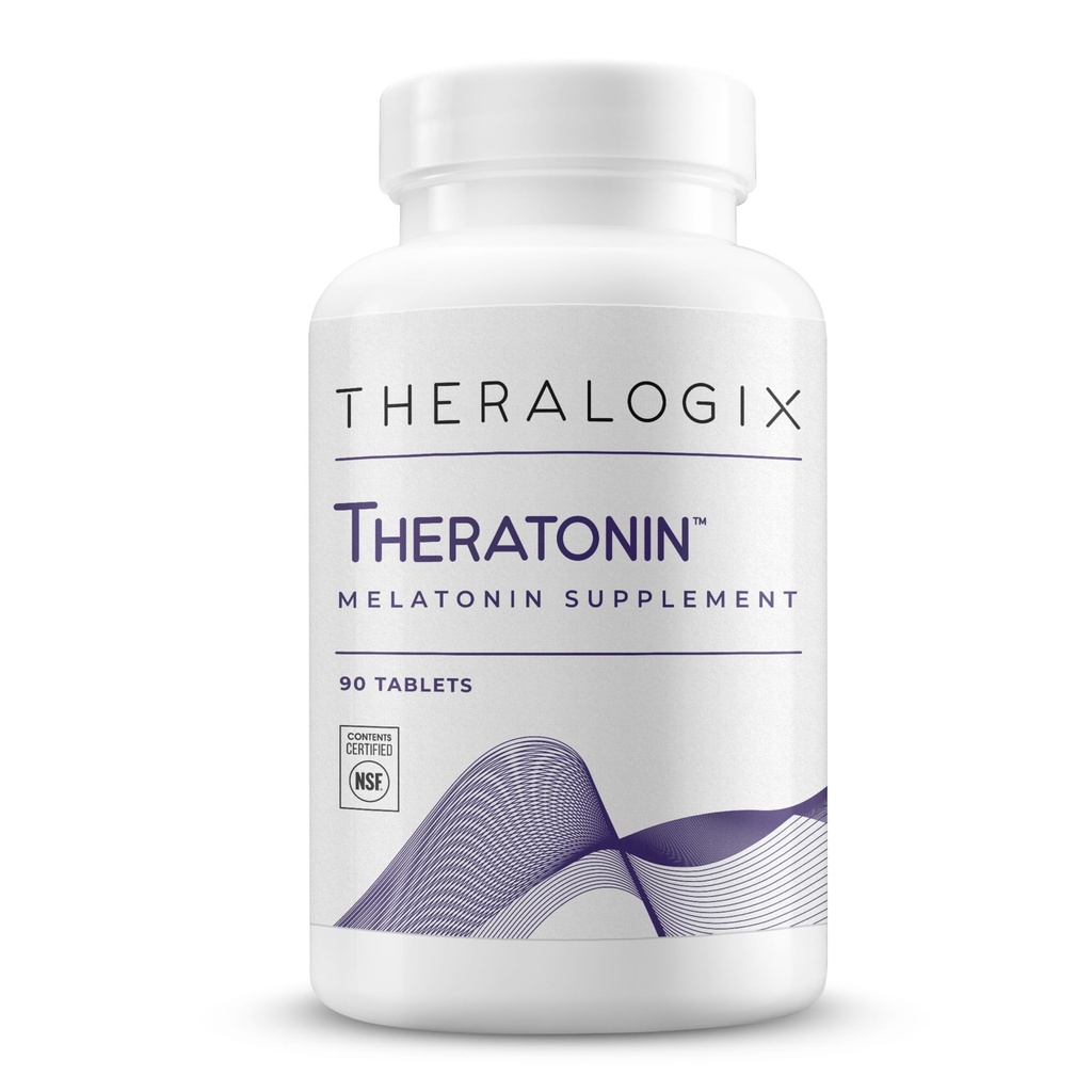 Theralogix Theratonin Melatonin Supplement - Προσφορά 90 ημερών - Συμπλήρωμα υποστήριξης ύπνου - Μελατονίνη για να βοηθήσει έναν ύπνο Καληνύχτα - Συμπλήρωμα για τις γυναίκες για την υποστήριξη της γονιμότητας - NSF Πιστοποιημένο - 90 δισκία