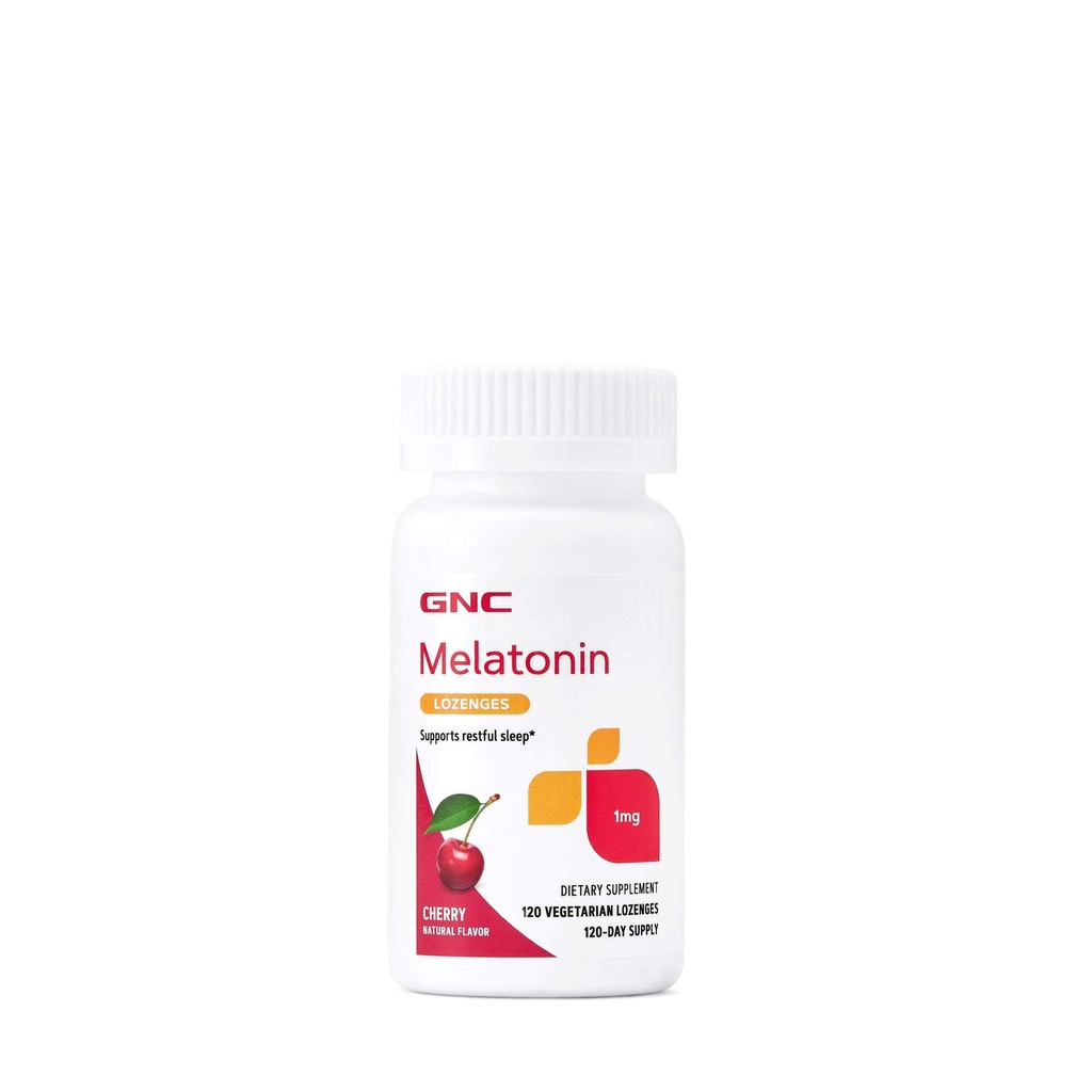 GNC μελατονίνη 1mg - Cherry, υποστηρίζει τον ξεκούραστο ύπνο, 120 Lozenges