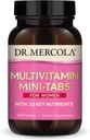 Dr. Mercola Multivitamin Mini-Tabs για τις γυναίκες, 30 εξυπηρετήσεις (300 δισκία), με 10 βασικά θρεπτικά συστατικά, υποστηρίζει την άριστη υγεία των γυναικών, μη ΓΤΟ