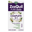 ZzzQuil Pure Zzzs Complete Sleep, Melatonin 10mg, L-Theanine, GABA, with Ashwagandha, and Magnesium, Melatonin Sleep Aid, 100 Count