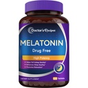 Doctor's Recipes Melatonin 10 mg, High Potency, Non-Habit Forming, Vegan, Sleep Support Supplements for Men and Women, Non-GMO, No Gluten, 120 Tablets