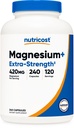 Nutricost Magnesium+ Extra Strength 420mg, 240 Capsules - 120 Servings. Magnesium Oxide and Glycinate - Non-GMO, Gluten Free, Vegan Friendly