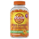 Metamucil Fiber Gummies for Adults, No Sugar Added Orange Flavor, 5g Prebiotic Plant Based Fiber Supplement Blend, 120 Count