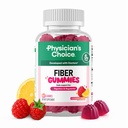 Physician’s Choice Fiber Gummies for Digestive Health & Regularity - Βατόμουρο Λεμονάδα Γεύση - Δεν Προστέθηκε Ζάχαρη & Vegan - Φυσικό Chicory Root Prebiotic Fiber - Καθημερινή Gummy για Ενήλικες, Γυναίκες & Άνδρες - 60CT