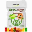 ACV Gummies & Papaya Leaf Extract Gummies - Premium Potent Apple Cider Vinegar Supplement - Iodine Infused & Vitamins B6 B12 – Platelets Hair Skin & Heart Friendly (1, Regular)