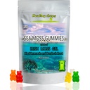 Sea Moss Gummies - Ιρλανδική Θάλασσα Moss - Ακατέργαστη Βιολογική Wildcrated Sun-Dried Seamoss Powder and Gel - με Bladderwrack Burdock Root – Αλκαλίνη Keto Vegan Μη-GMO Diet – Skin & Detox (Assorti)