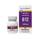 Superior Source No Shot Βιταμίνη B-12 Κυανοκοβαλαμίνη 5000 mcg - Βιταμίνη B-12 για την υποστήριξη της παραγωγής ενέργειας, της υγείας του εγκεφάλου και της συνολικής ευεξίας - Υπογλώσσια δισκία - 100 Διαλυτά δισκία