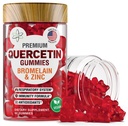 BioVit Quercetin Gummies 500MG - Ενεργοποιημένη Quercetin για Παιδιά & Ενήλικες Ανοσολογικό Σύστημα & Αλλεργία - Μασώμενο με Bromelain, Ψευδάργυρο, Βιταμίνη C, Βιταμίνη D3 - Κατασκευασμένο στις ΗΠΑ - 60 Vegan Gummy Bears