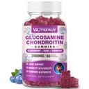 Χωρίς ζάχαρη 2000mg Glucosamine Chondroitin Gummies, Extra Strength Glucosamine with Chondroitin MSM & Turmeric, Joint support Supplement, Antioxidant Immune Support - 60 Gummies