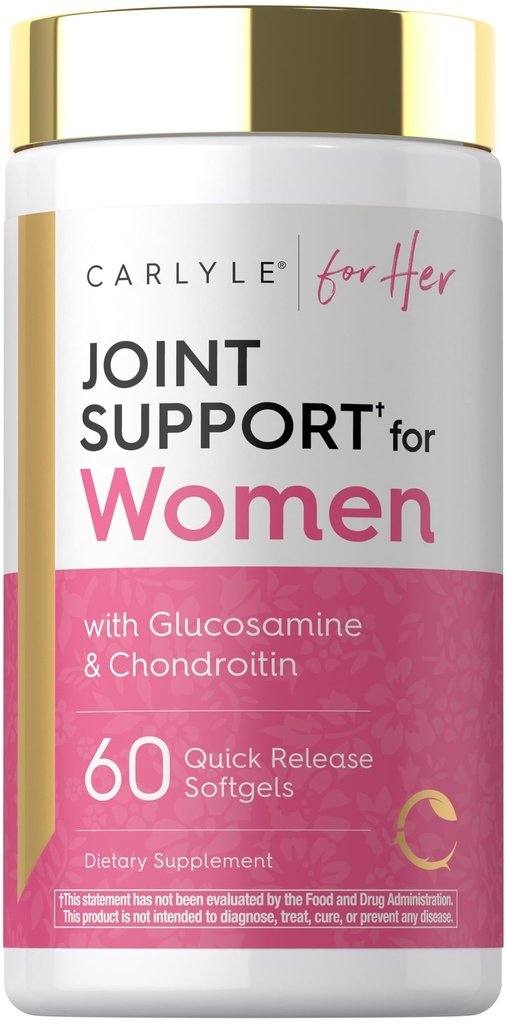 Carlyle Joint Support for Women | 60 Softgels | Complex with Omega-3 and Collagen Peptides | Non-GMO, Gluten Free