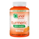 Qunol Zero sugar Turmeric Gummies, Gummy με 500mg κουρκουμίνη κουρκουμίνη, συμπλήρωμα κοινής υποστήριξης, εξαιρετικά υψηλής απορρόφησης κουρκουμίνη, χορτοφαγικά, χωρίς γλουτένη, 90 κόμης