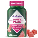 Βιογραφία Power Plus Πολυβιταμίνη Gummies γυναικών, 100% καθημερινή αξία ή περισσότερα από 10 θρεπτικά συστατικά, βοηθά στη στήριξη του νεύρου, του μεταβολισμού της ενέργειας, των οστών & ανοσοποιητικό υγεία, φράουλα & άρωμα καρπουζιού, 90 κόμης