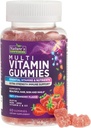 Πολυβιταμίνη Gummies for Adults - Complete Multivitamin Gummy for Women & Men - Ουσιώδεις Βιταμίνες & Ορυκτά με Βιταμίνες A, C, D, E, & Υψηλή Ικανότητα B12 - Χορτοφαγική Gummy Multivitamins - 60 Gummies