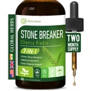 Stone Breaker Chanca Piedra Extract Drops, Natural Kidney Stone & Gallstone Dissolver, Detox Cleanse Support, Herbal Supplement w/Horsetail Gravel Root and More. 2 oz