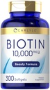 Carlyle Biotin 10000mcg | 300 Softgels | Max Strength for Hair, Skin, and Nails | Non-GMO, Gluten Free Supplement
