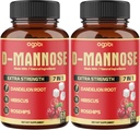 2 Πακέτα 60 Μετρήσεις 4 Μήνες - Κάψουλες D- Mannose - Φυσική Ουρολοίμωξη Υγεία & Ανοσολογική Υποστήριξη - 7in1 με Cranberry, Dandelion, Hibiscus & More