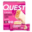 Quest Nutrition Crispy Birthday Cake Protein Bar, 17g Protein, 1g Sugar, 2g Net Carbs, Χωρίς γλουτένη Snack πρωτεΐνης, Keto Friendly, 4 Count