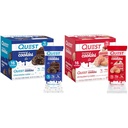 Quest Nutrition Frosted Cookies Twin Pack Bundle, Chocolate Cake 1g Sugar 11g Protein 2g Net Carbs and Strawberry Cake 1g Sugar 10g Protein 2g Net Carbs, Gluten Free, 16 Cookies Each