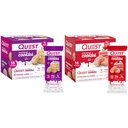 Quest Frosted Cookies Twin Pack with Birthday Cake 1g Sugar 10g Protein 2g Net Carbs Gluten Free 8 Count and Strawberry Cake 1g Sugar 10g Protein 2g Net Carbs Gluten Free 16 Cookies