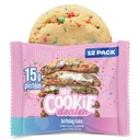 Cookies πρωτεΐνης εμπόρων Cookie μου, κέικ γενεθλίων (2.2oz, συσκευασία των 12) - 15g πρωτεΐνης ανά Cookie - Ατομικά τυλιγμένα σνακ προπόνησης για On-The-Go Travel