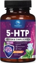 5-HTP συμπλήρωμα - 5-HTP 200mg ανά υπηρεσία - Επιπλέον δύναμη 5HTP (5-υδροξυθρυπτοφάνη) Griffonia Simplicifolia - Υποστηρίζει τον ύπνο, φυσική ηρεμία & υγεία του εγκεφάλου - Εμφιαλωμένο στις ΗΠΑ - 60 κάψουλες