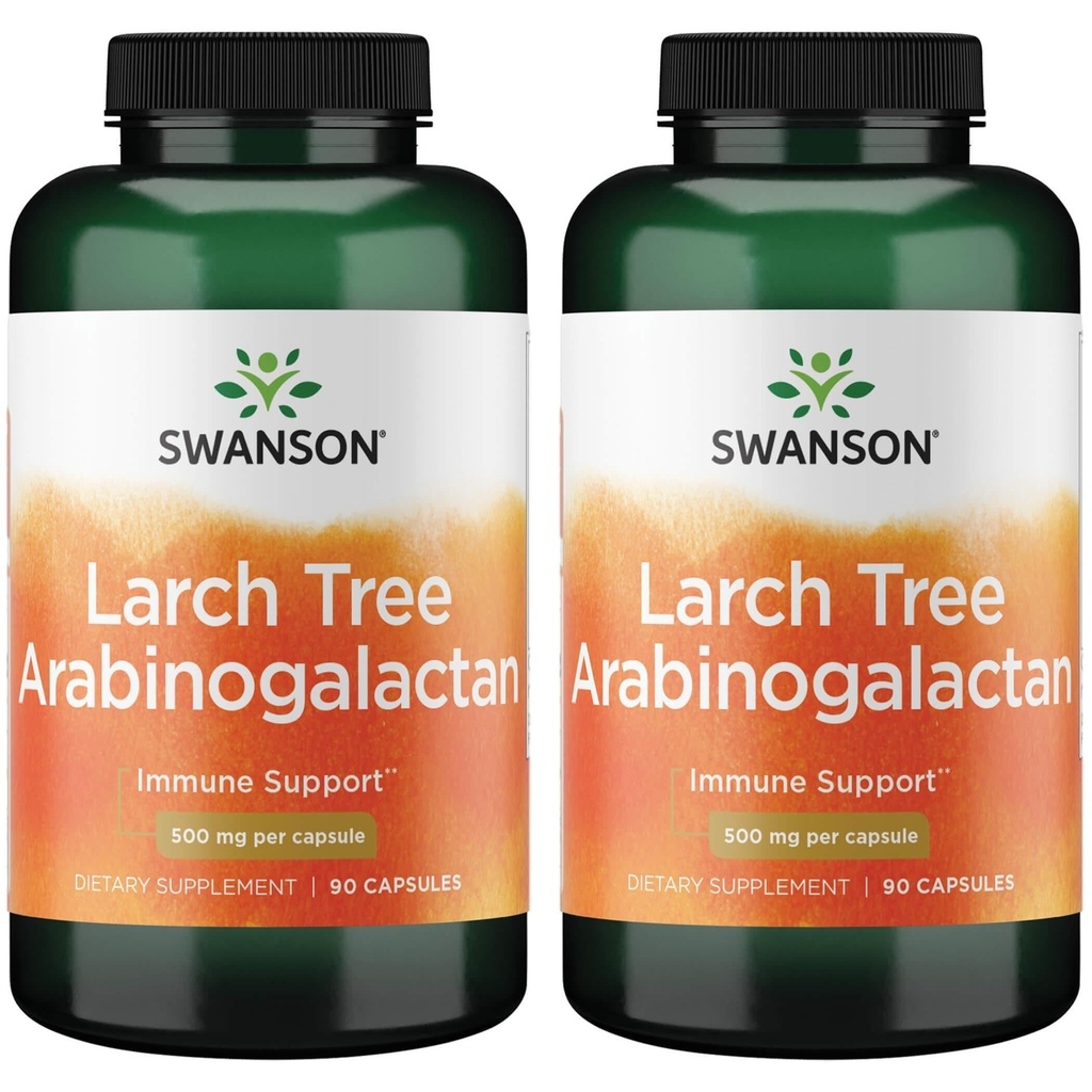 Swanson Larch Tree Arabinogalactan 500 mg 90 Caps (2 Συσκευασία)