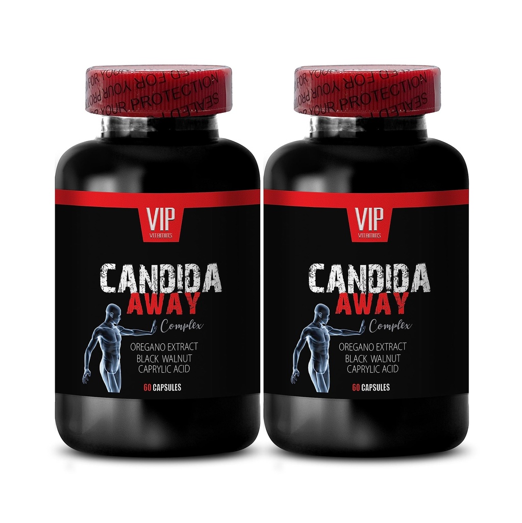 arabinogalactan, gut flora supplement, aloe vera leaf powder organic - CANDIDA AWAY COMPLEX - oregano oil capsules, wormwood supplement capsules, immune booster, candida support - 2 Bottle 120 Caps