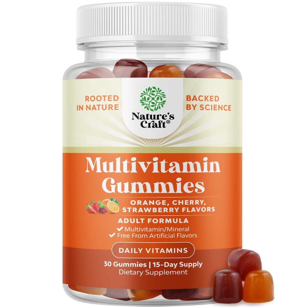 Ισχυρή καθημερινή πολυβιταμίνη Gummies για ενήλικες - Ευεξία Μείγμα της βιταμίνης D A C E B12 Ψευδάργυρος και Βιοτίνη - Ενηλίκων Βιταμίνη Gummy για την Ενέργεια και την Ανοσία - Μη Γλουτένη Γλουτένης και Χαλάλ Gummies 30 Count