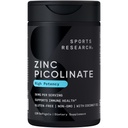 Sports Research Υψηλή ισχύς ψευδάργυρος Picolinate 50mg με οργανικό λάδι καρύδας 