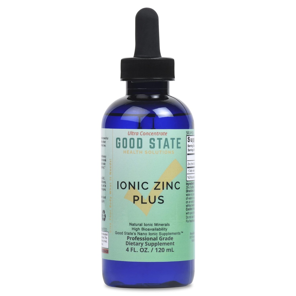 Good State | Liquid Ionic Zinc Plus - Ultra Concentrate (10 Drops Equal 15 mg - 200 Servings per Bottle)