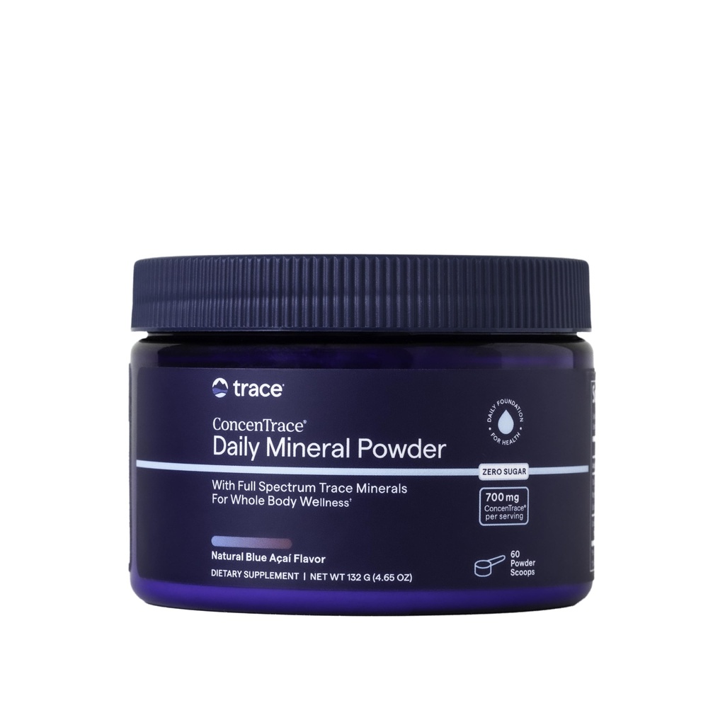 Trace Minerals ConcenTrace Daily Mineral Powder - Υποστηρίζει την ενέργεια, την πέψη, την υγεία των οστών - 70+ Multiminerals συμπλήρωμα με ιωνικό μαγνήσιο, χλωρίδιο, & κάλιο, χωρίς ζάχαρη (60 εξυπηρετούν)