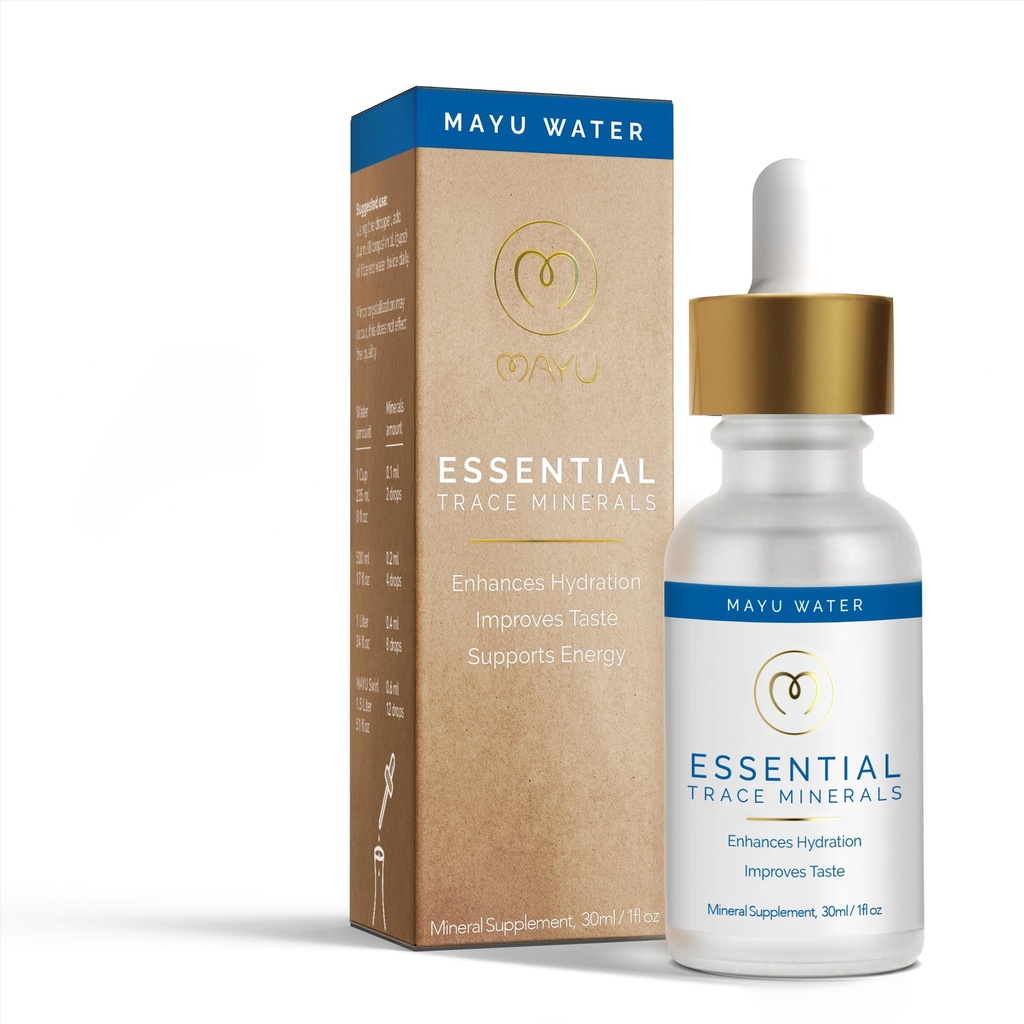 MAYU Trace Mineral Drops - 1 Bottle - 80+ Full-Spectrum Ionic Minerals for Water - Great-Tasting Mineral Supplement for Hydration - Magnesium, Potassium & Zinc - No Additives - 30 Servings