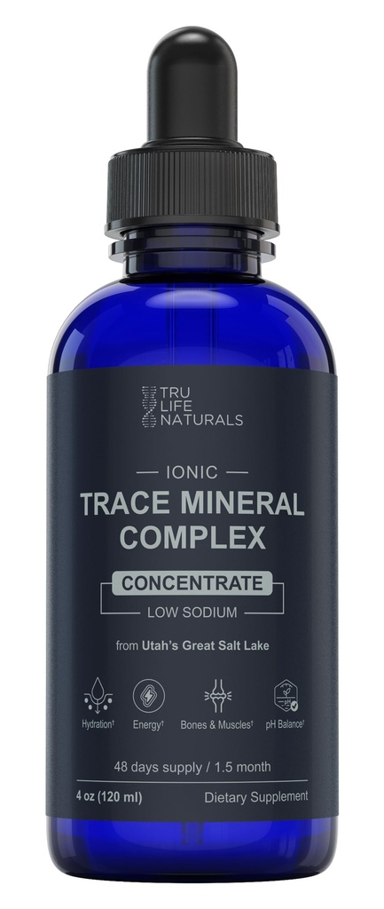 Trace Mineral Complex – 4 oz (48Servings) – 72+ Ιωνικά Ορυκτά Συμπυκνώματα/Μαγνείο, Χλωριούχο, Βόριο, Κάλιο/Υποστηρίγματα Ύδρωσης & Ηλεκτρολυτών Ισορροπία