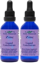 Eidon Ionic Minerals Liquid Zinc Concentrate - Ionic Zinc Supplement Drops for Adults and Kids, Support Immune System, Hair and Skin, Liver and Kidney Health, Reliefs Stress - 2 oz (Pack of 2)