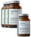 ALGAECAL Organic Red Algae Calcium Supplement for Bone Density & Strength, Vitamin K2 MK7, Vitamin D3, Magnesium & Trace Minerals, 120 Veggie Caps Magnesium RelaxTM (60 Caps)