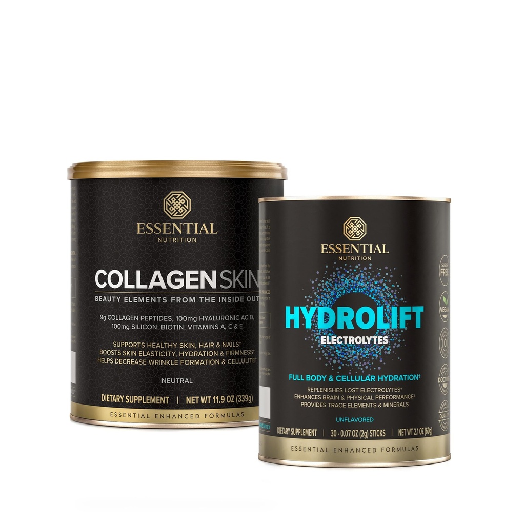 Κολλαγόνο Δέρμα + Hydrolift Bundle – Hydrolyzed Bioactive Collagen Peptides με Υαλουρονικό Οξύ, Βιοτίνη & Σιλικόνη και Χωρίς Ζάχαρη Υδρολύτες με Στοιχεία & Ορυκτά