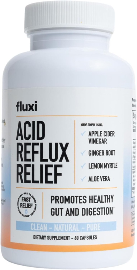 Reflux Acid Reflux Reflux Relief Κάψουλες - με μηλίτη μηλίτη Ginger Root & Lemon Myrtle - Υποστηρίζει αέριο, Bloating and Digestion - 60 Count