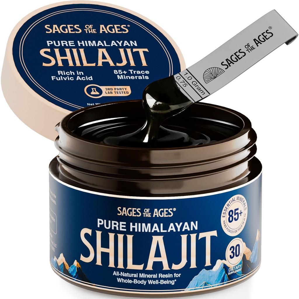 Pure Imalayan Shilajit Resin – 500 mg Μέγιστη Δύναμη Οργανικό Σύμπλεγμα Οξέων Fulvic για Άνδρες & Γυναίκες – Εργαστήρι Δοκιμασμένο με 85+ Ίχνη Ορυκτών – Ενέργεια, Σταμίνα & Ψυχική Απόδοση – 30 g Jar