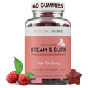 Dream & Burn | Night Time Fat Burner Gummies, Sleep Support & Weight Loss Supplement | Slimming Appetite Suppressant & Metabolism Booster | Melatonin, L-Theanine - 60 Vegan Gummies for Women & Men