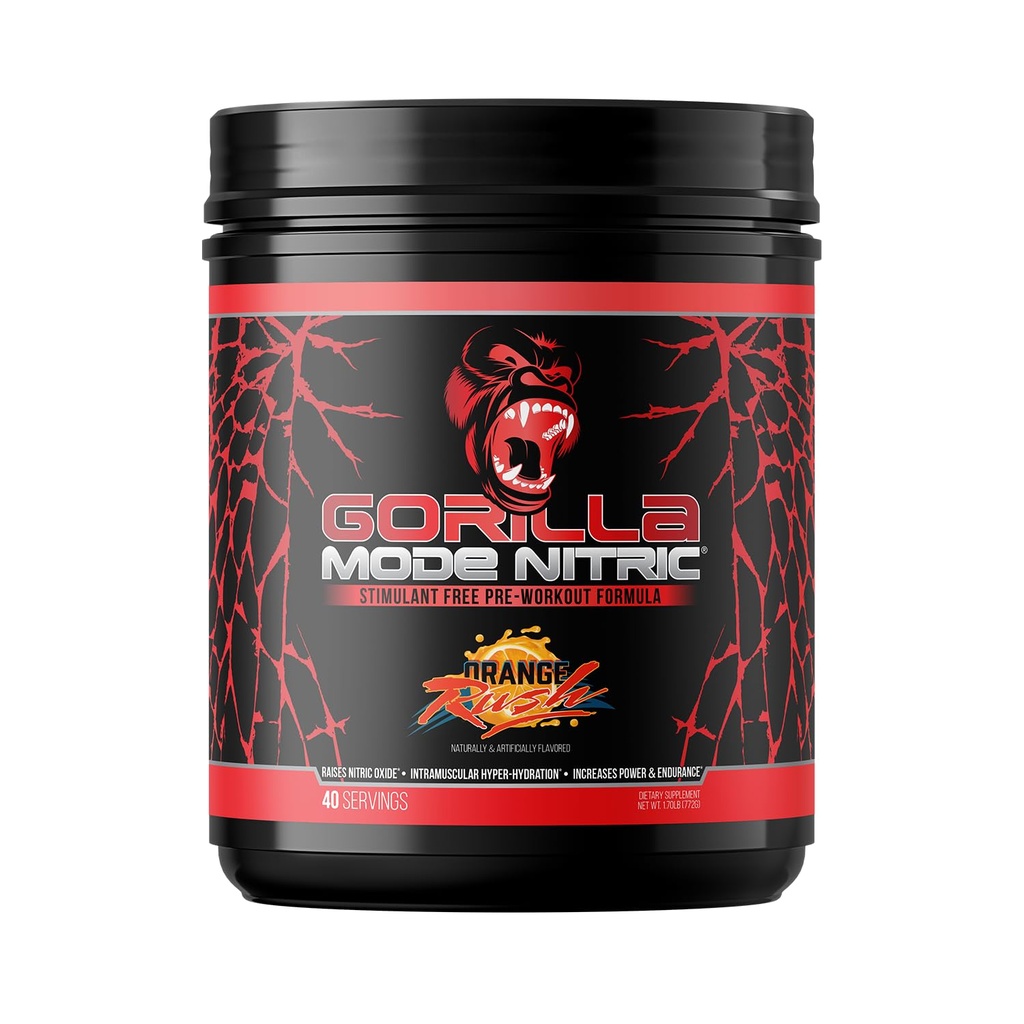 Λειτουργία Gorilla Nitric Αναβάθμιση του διεγερτικού Δωρεάν προ-εξάσκηση – καλύτερη δοκιμή και πιο αποτελεσματική διεγερτική δωρεάν προ-εξάσκηση/μασιακές αντλίες · αγγειοδιαστολή · Power / 772 Grams (Orange Rush)