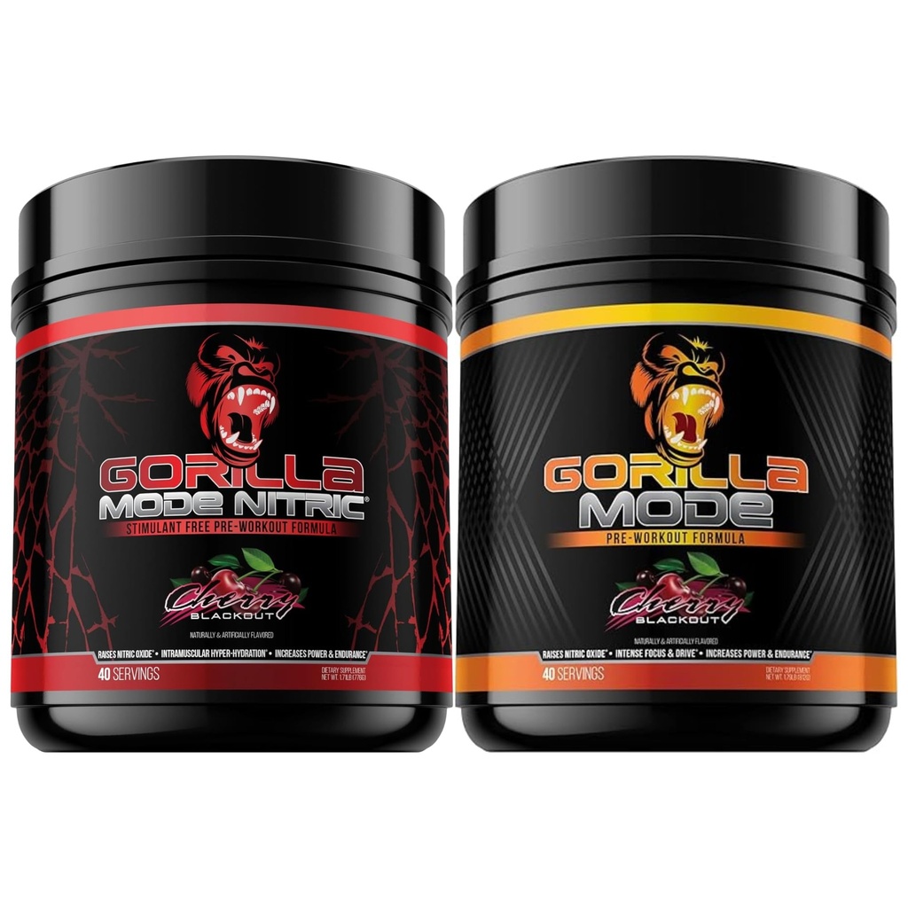 Λειτουργία Gorilla πριν προπόνηση & λειτουργία Gorilla Nitric Αναβαθμισμένο διεγερτικό - καλύτερη γεύση & πιο αποτελεσματική διεγερτικό Δωρεάν προ-εργασίας 